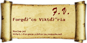 Forgács Viktória névjegykártya