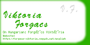 viktoria forgacs business card